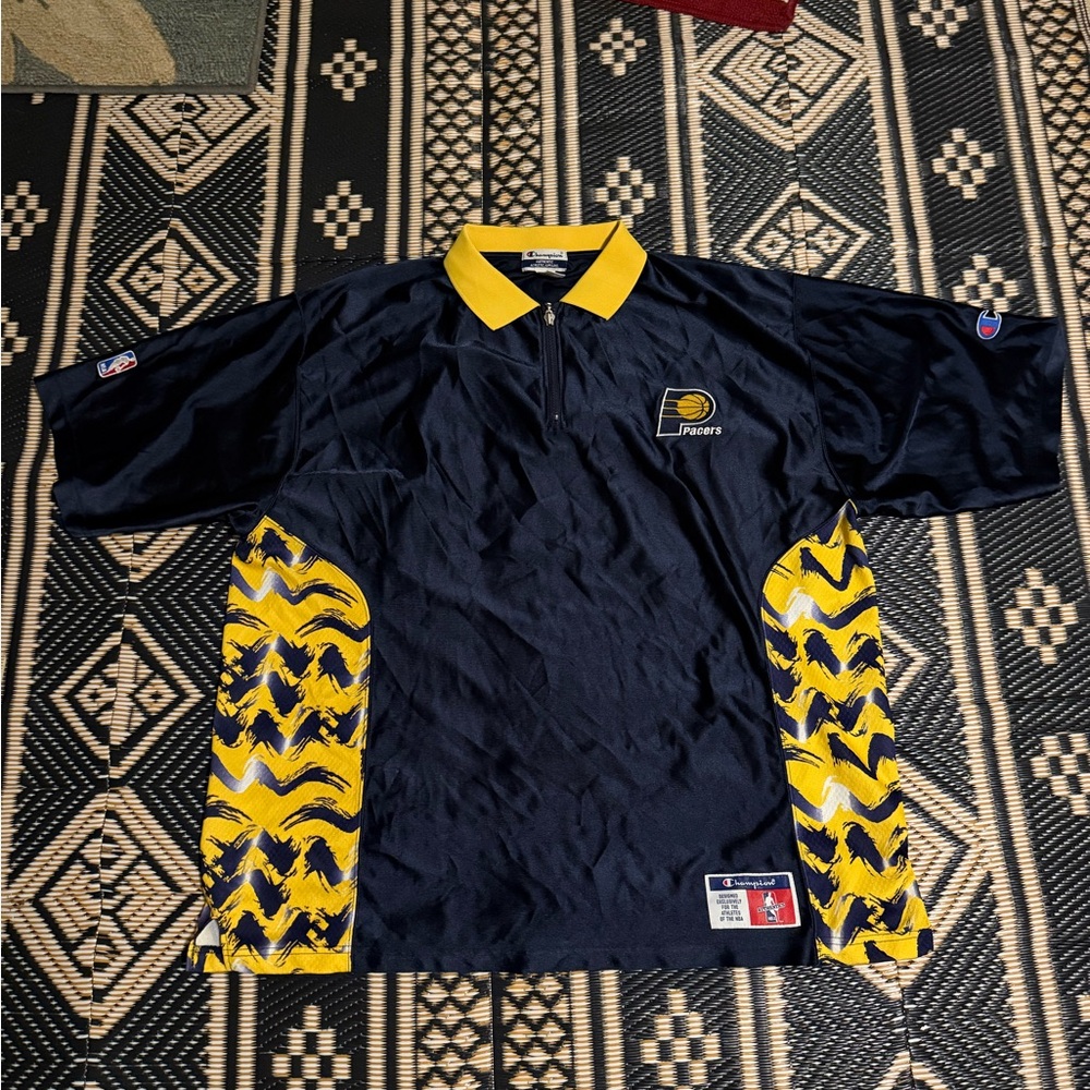 NBA Indiana Pacers pregame warm-up top awesome design size XXL